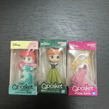 Qposket 디즈니 캐릭터 3체 세트