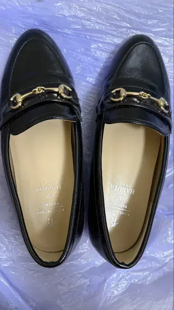 블랙 로퍼 23.5cm 골드 체인