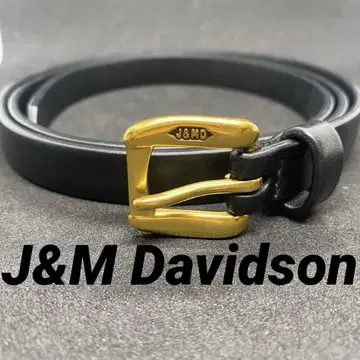 [ 컨디션 최상 ] J&M DAVIDSON 내로우 벨트 블랙 30/75
