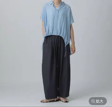 렙심 허리 턱 이지 팬츠 네이비