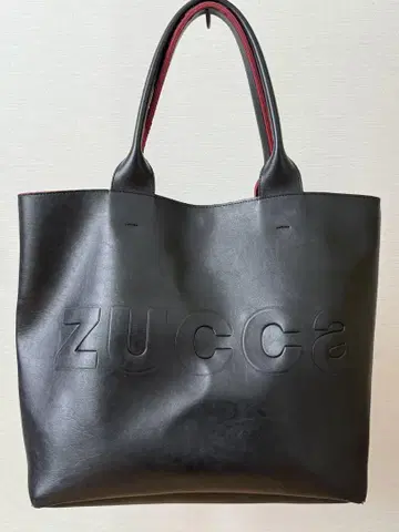 ZUCCA 토트백 블랙 엠보싱 로고