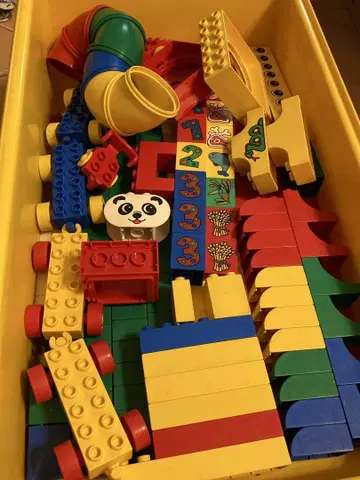 LEGO 듀플로 블록 대량 약 480개 버스 포함 베이스 3개