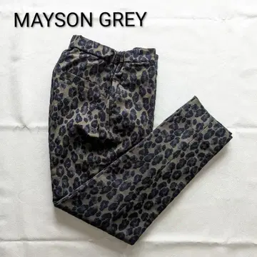 새상품급 MAYSON GREY 팬츠 메이슨 그레이 레오파드 무늬 테이퍼드