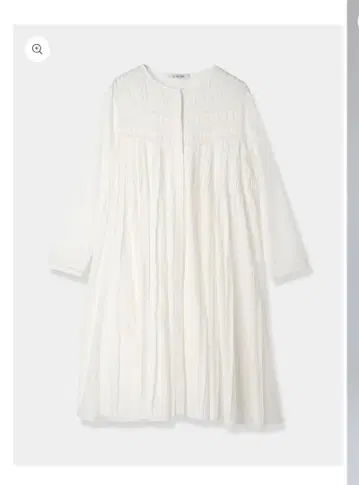 Laubeblanc 핀턱 레이스 미니 드레스 화이트