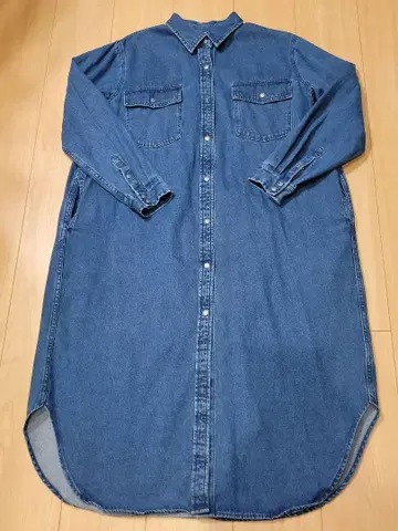 콜라주 갈리아르다 가랑테 스내핑 데님 셔츠 원피스