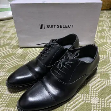 정장 셀렉트 스트레이트 팁 비즈니스 슈즈 천연 가죽 블랙 27cm