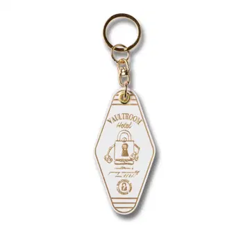 VAULTROOM LEATHER HOTEL KEYCHAIN / WHITE
