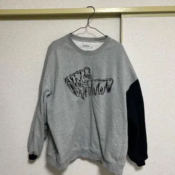 TIGHTBOOTH 그레이/블랙 XL 맨투맨