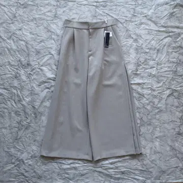 새상품 FENNEL 사이드 플리츠 와이드 팬츠 턱 라이트 베이지 9