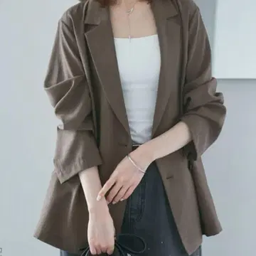 브라운 테일러드 자켓