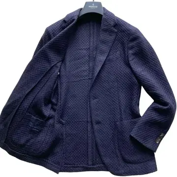 LARDINI 와플 요철 니트 테일러드 자켓 울 이탈리아제