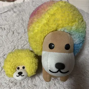 아프로견 시계 봉제 인형 세트