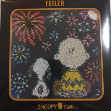 미사용 새상품 FEILER 페이러 손수건 스누피 콜라보 불꽃놀이