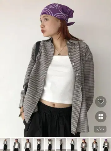 nugu hoop 체크 셔츠