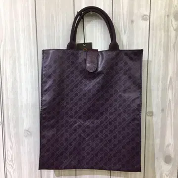 미사용 게라르디니 올 로고 무늬 토트백 백 퍼플
