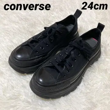 컨버스 통굽 스니커즈 로우컷 올 블랙 24cm