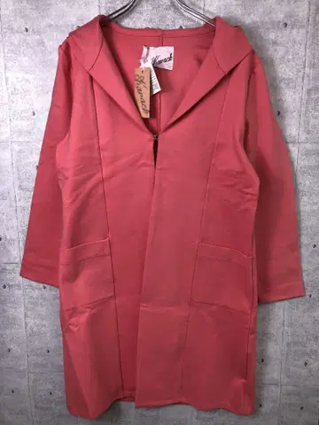 택 포함 새상품 Kavach 후드 부착 롱 코트 M 사이즈 핑크