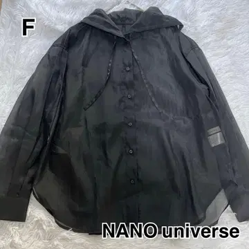 새상품급 나노 유니버스 NANOuniverse 시어 후드 셔츠 블랙