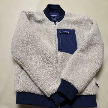 patagonia 플리스 자켓 XS 베이지 네이비