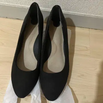 블랙 스웨이드 하이힐 펌프스 25cm 새상품급 RANDA