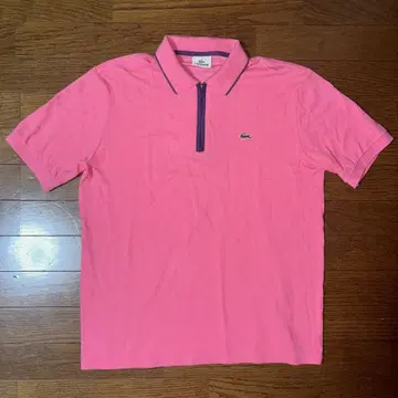 LACOSTE 하프 지퍼 반팔 셔츠 피케 셔츠 크롭 y2k 아카이브