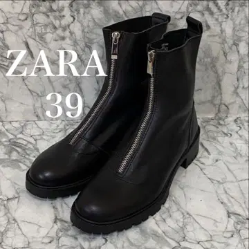 [ 새상품급 ] ZARA TRAFALUC 자라 프론트 지퍼 부츠 39