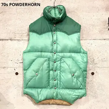 70s POWDERHORN 파우더호른 다운 베스트 초기 택