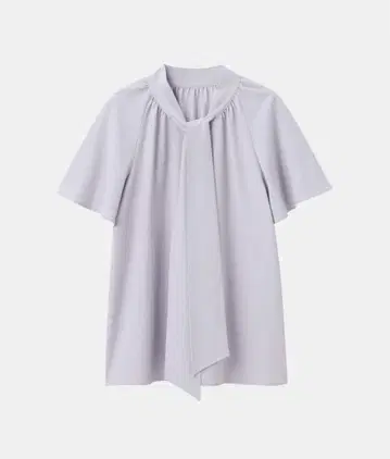 PLST 이번 시즌 플라스테 샴브레이 보타이 셔츠 그레이
