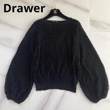 드로어 Drawer 16G 프린지 니트 네이비 사이즈 1