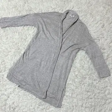[ c6036 ] UNIQLO 가디건 긴팔 롱 그레이 마 혼방
