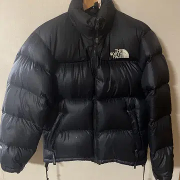 THE NORTH FACE 블랙 다운 자켓 짧은 기장 눕시