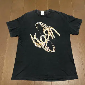 KORN 해골 그래픽 L 사이즈 구제 의류 밴드T셔츠 밴티