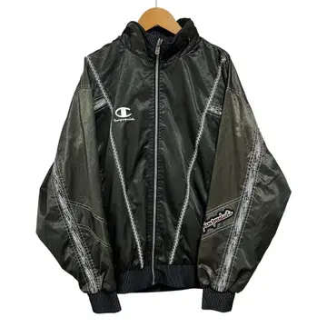 L 80s Champion 집업 블루종 올리브 라메 사이즈 L
