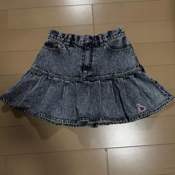 FR2 매실 데님 플리츠 스커트
