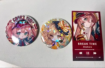 아카쿠라 개인전 홀로그램 캔뱃지 특전 세트