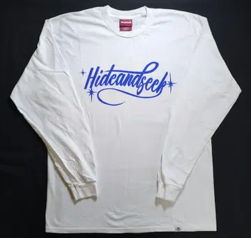 HS WHITE L/S L 미사용 하이드&시크 백 택 포함