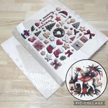 펄 화이트 x 크리스마스 패턴 나고야 오비 리메이크 고급 1점 말 선착순