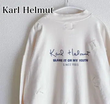 새상품급 Karl Helmut 칼 헬무트 긴팔 로고 택 y2k 핑크하우스