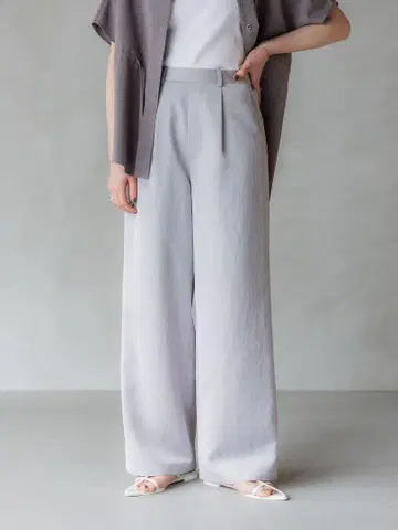 crewre 워셔블 새틴 슬랙스 light gray