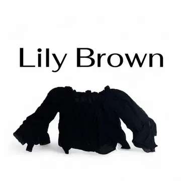 Lily Brown 블랙 레이스 프릴 상의 가을/겨울