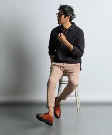 새상품급 L 시어서커 스트라이프 제품 염색 스키퍼 셔츠 네이비