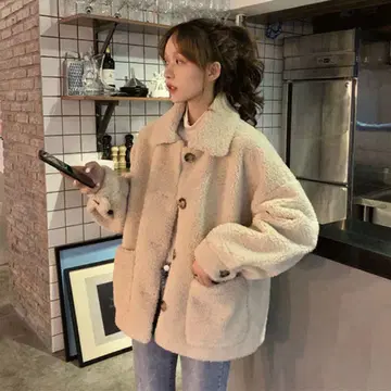 가을/겨울 자켓 보아 무스탕 코트 오버 사이즈