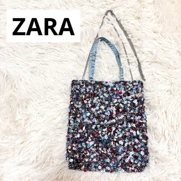 ZARA 스팽글 비즈 숄더백 미니 버킷