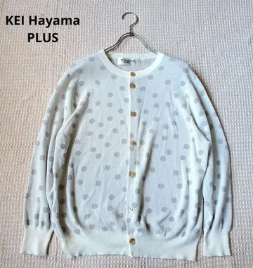 KEI Hayama PLUS 도트 무늬 코튼 가디건