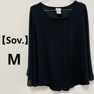 [ Sov. ] 소브 폴리에스테르 조젯 4way 블라우스 망토풍 M