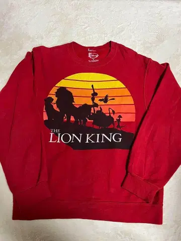 USA 구제 의류 라이온킹 실루엣 맨투맨 S