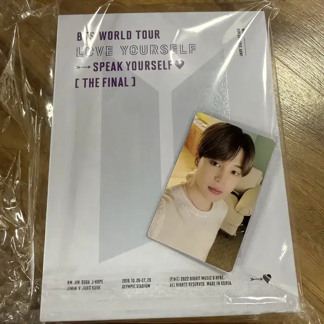 방탄소년단 BTS 더 파이널 서울 DVD (지민포카)