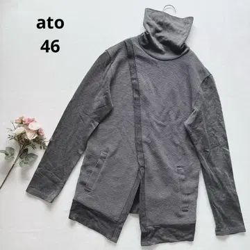 아토 그레이 터틀넥 오픈 프론트 티셔츠 가을/겨울 L 상당