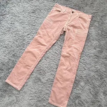 23구 denim 보이 핏 팬츠 코듀로이 핑크 성숙/러블리 38