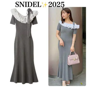 새상품급 스나이델 아지메 플리츠 카라 니트 원피스 2025
